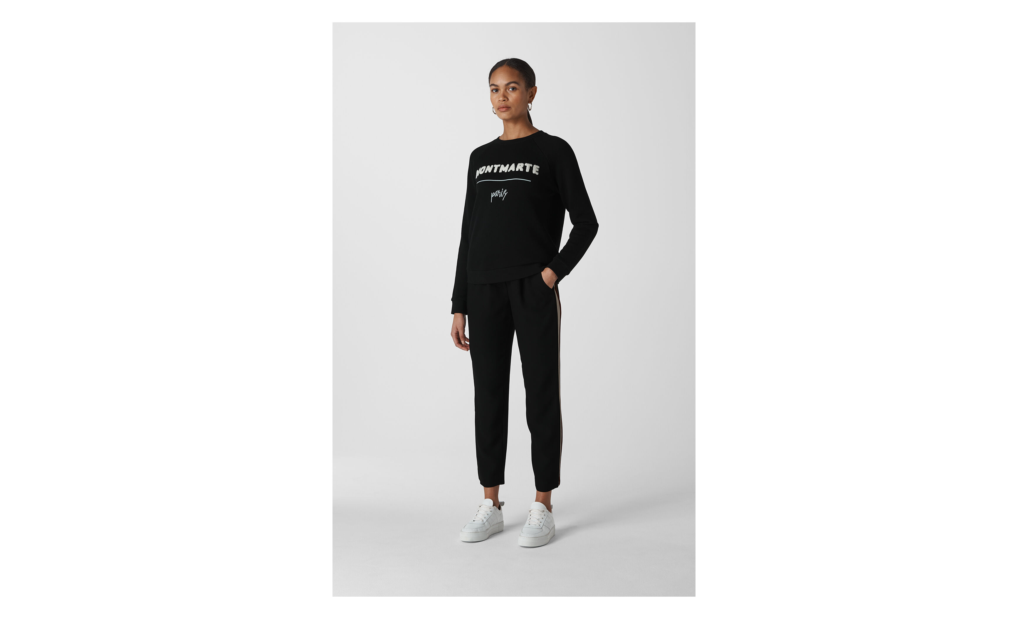 Whistles black sweatshirt shop