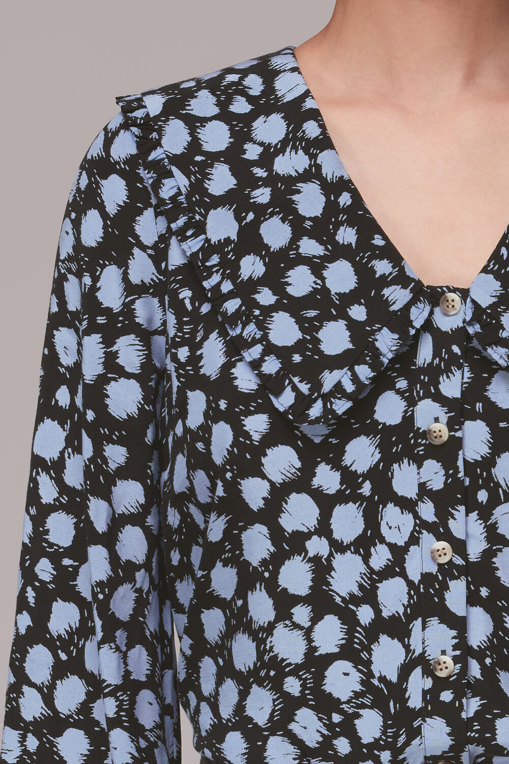 Dalmatian Print Collar Top