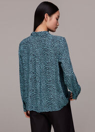 Contrast Leopard Print Shirt