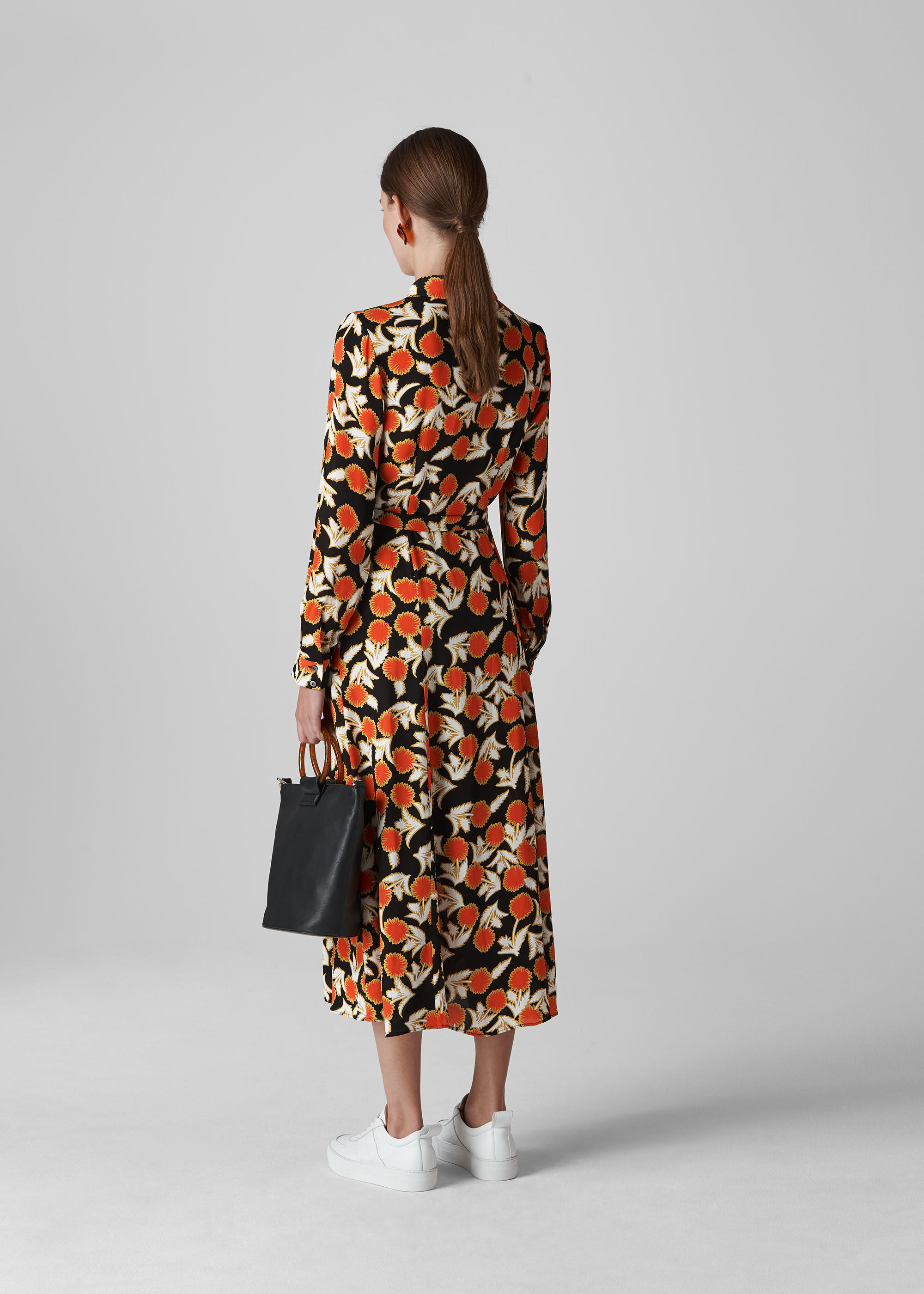 Dandelion Print Shirt Dress