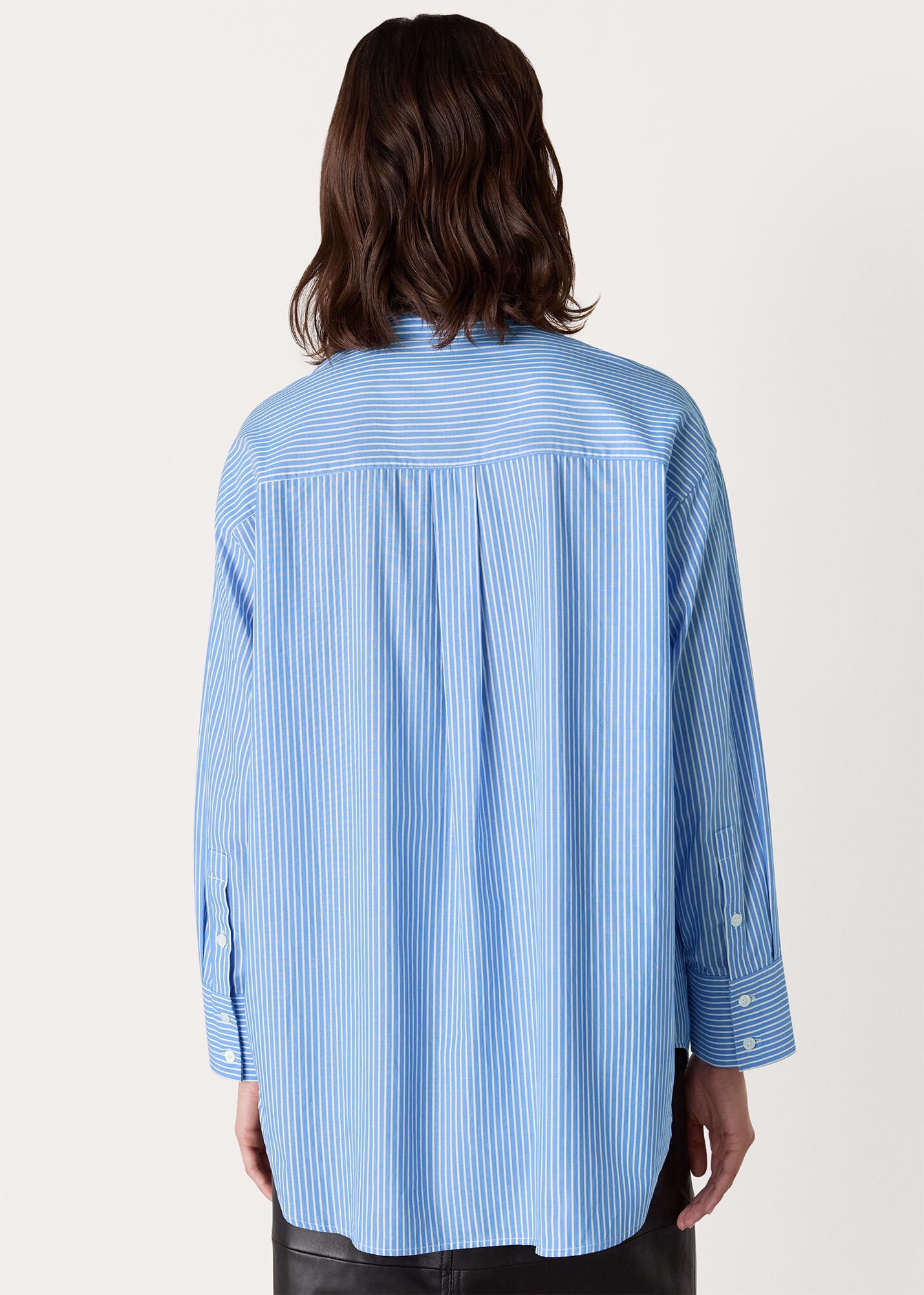 Blue & White Oversized Striped Shirt | Shop Now at Whistles