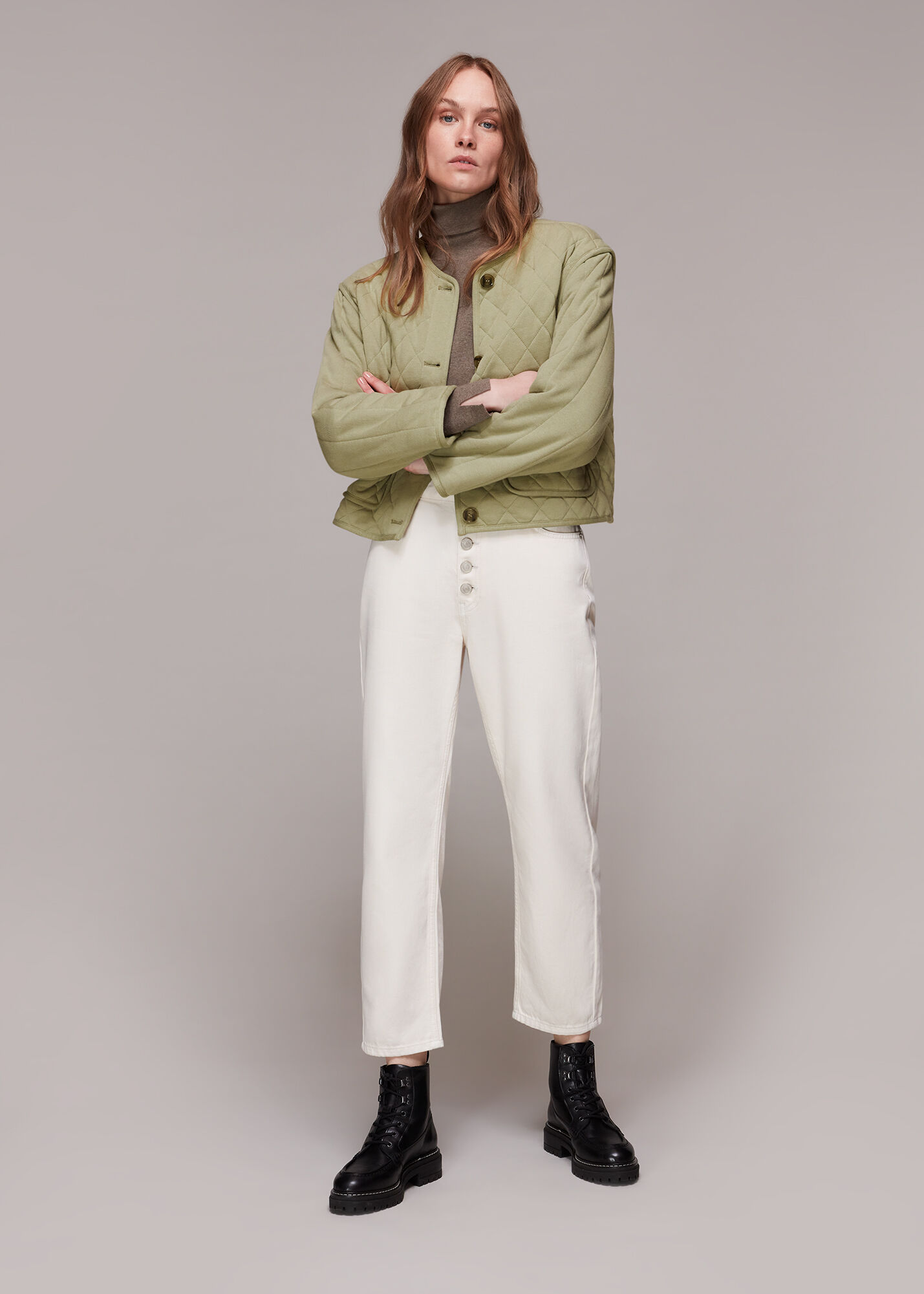 Whistles shop green jacket