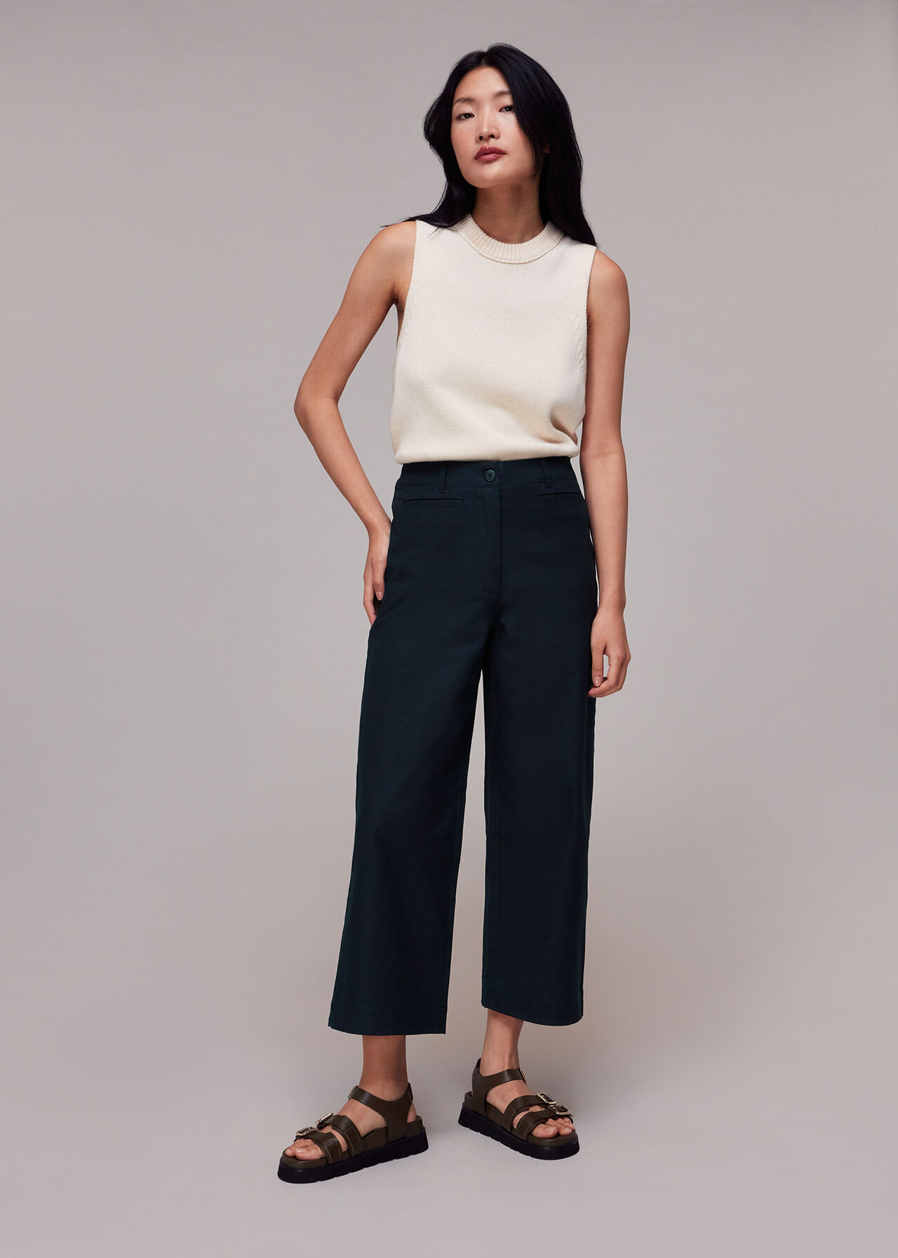 Navy Amber Chino Trouser | WHISTLES