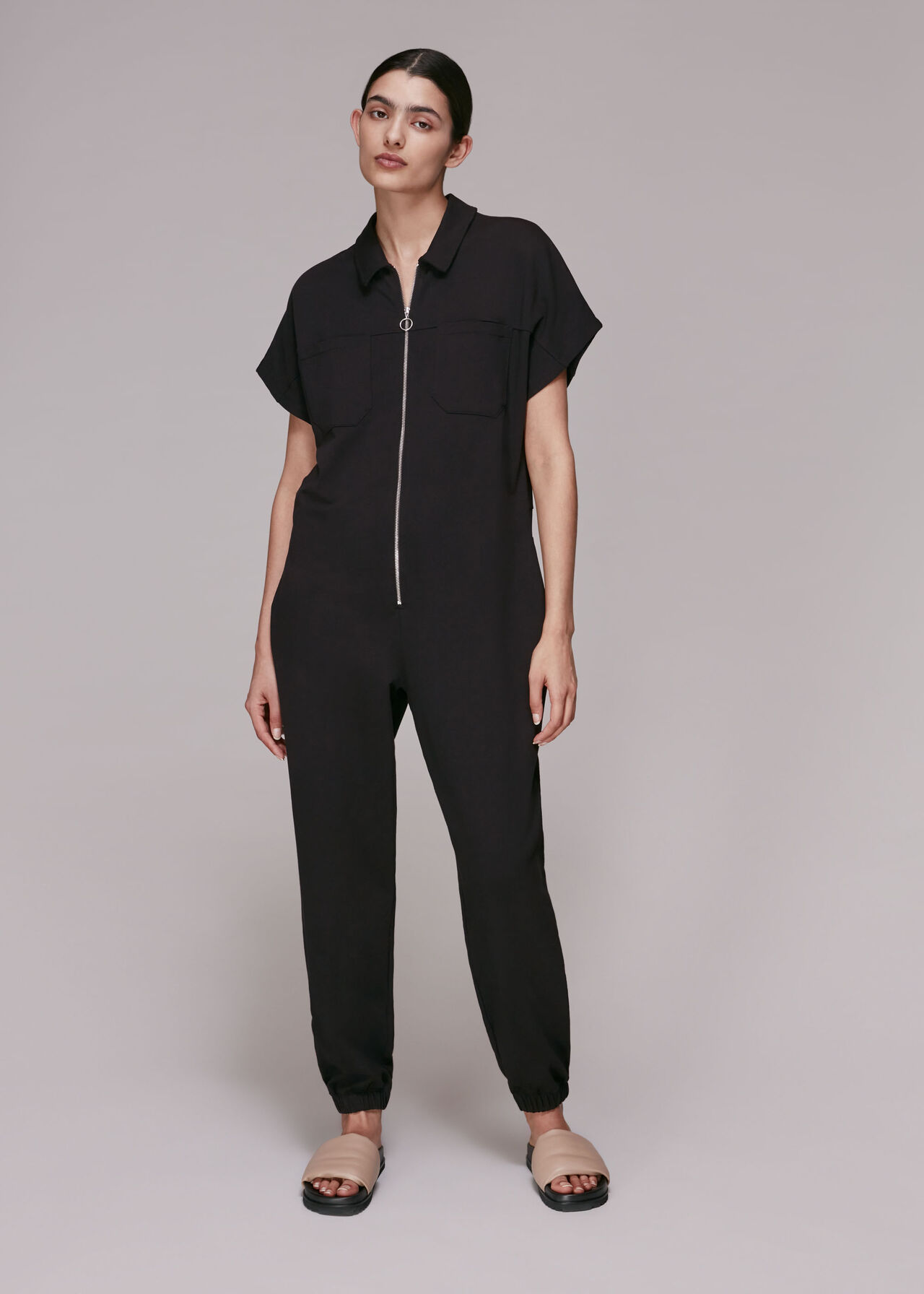 Ruby Zip Front Jersey Jumpsuit