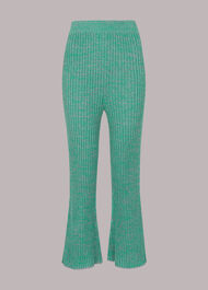 Flecked Rib Flare Knit Trouser