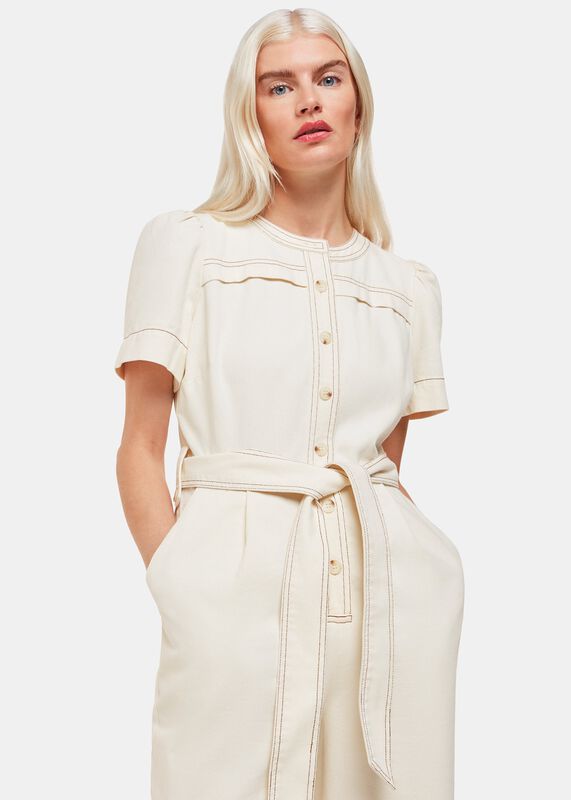 Petite Alana Denim Jumpsuit