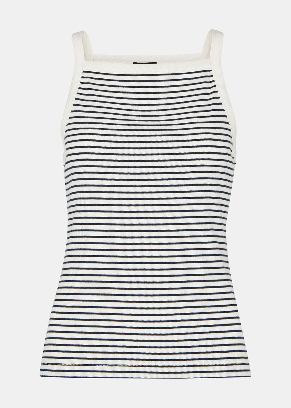 Straight Neck Stripe Vest