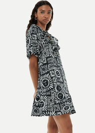 Sunman Print Frill Dress