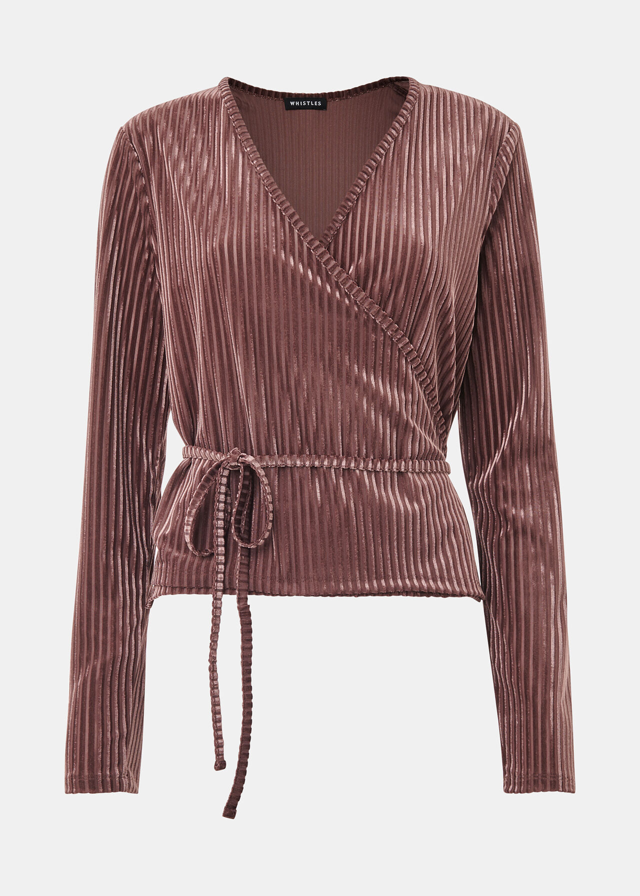 Velvet Stripe Wrap Cardigan