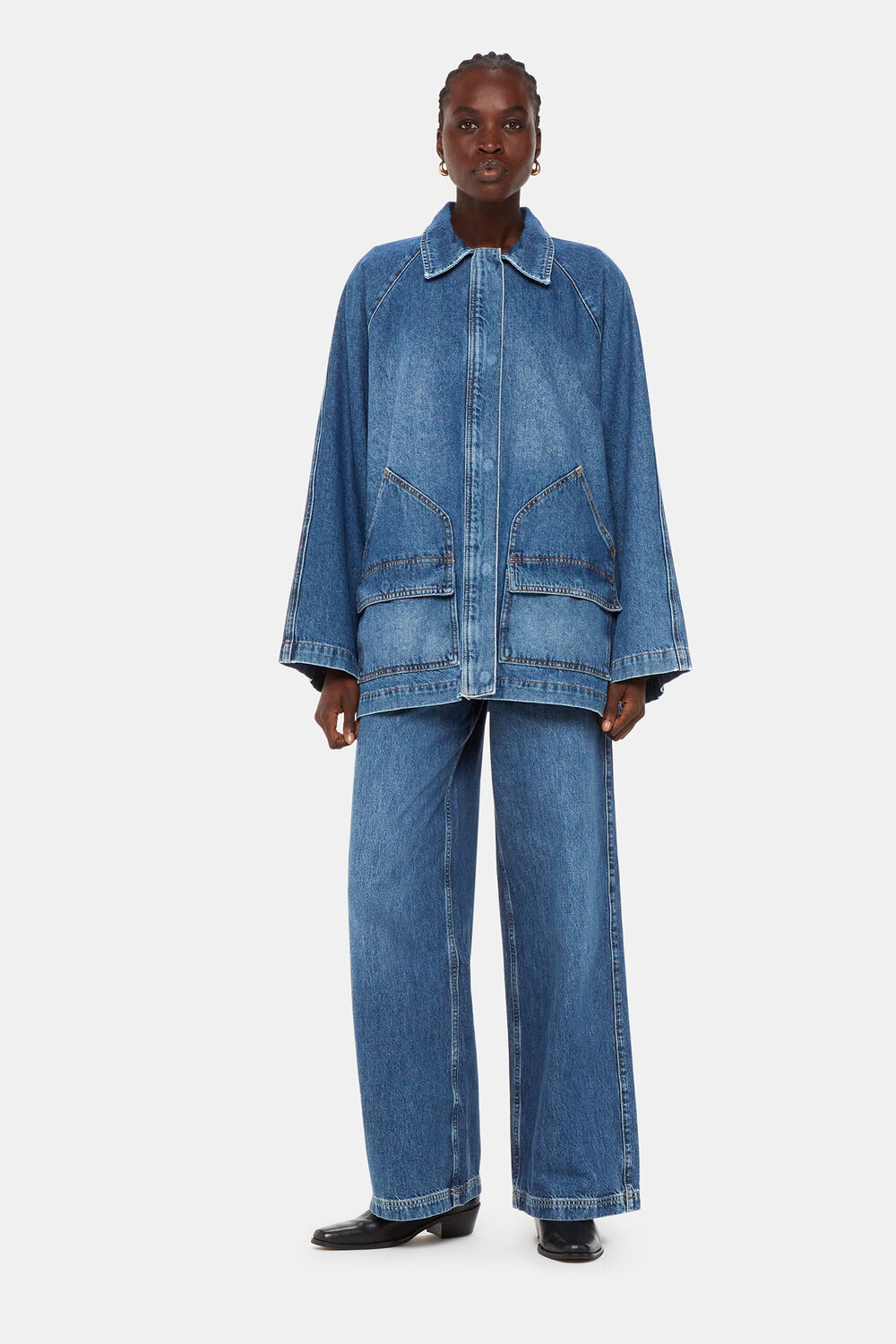 Denim Wide Leg High Waist Jean