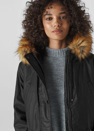 Willow Waxy Parka Black