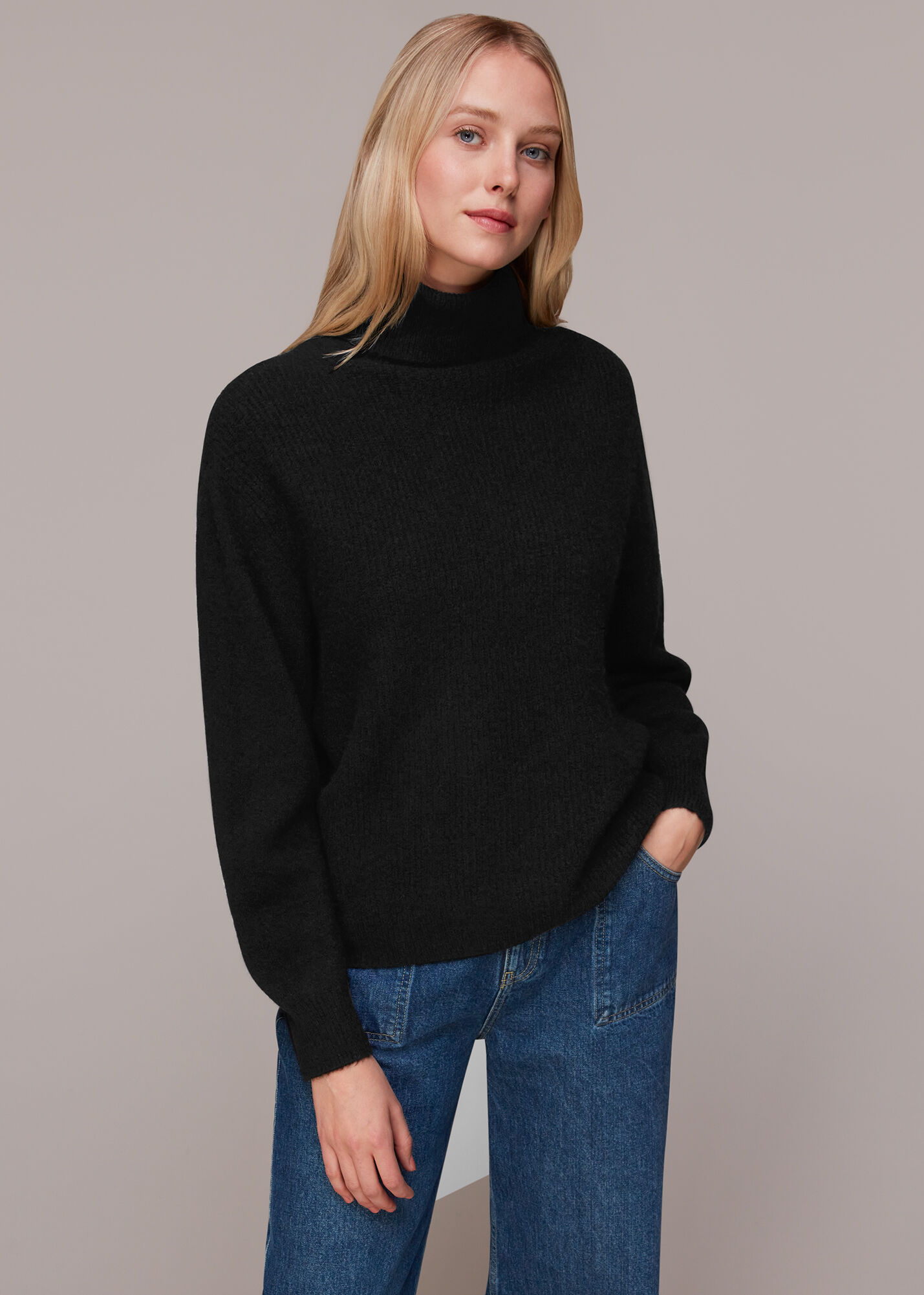 Ribbed Roll Neck Jumper