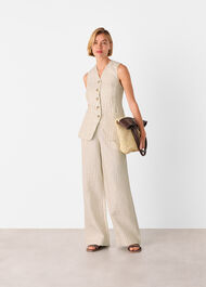 Linen Stripe Trouser