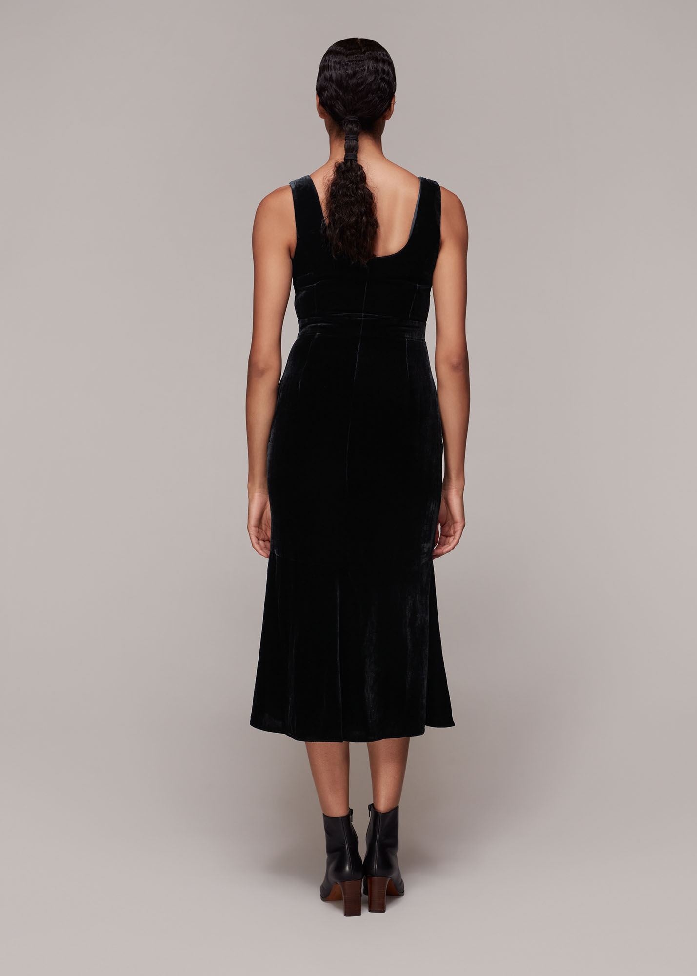Alex perry mila store velvet midi dress