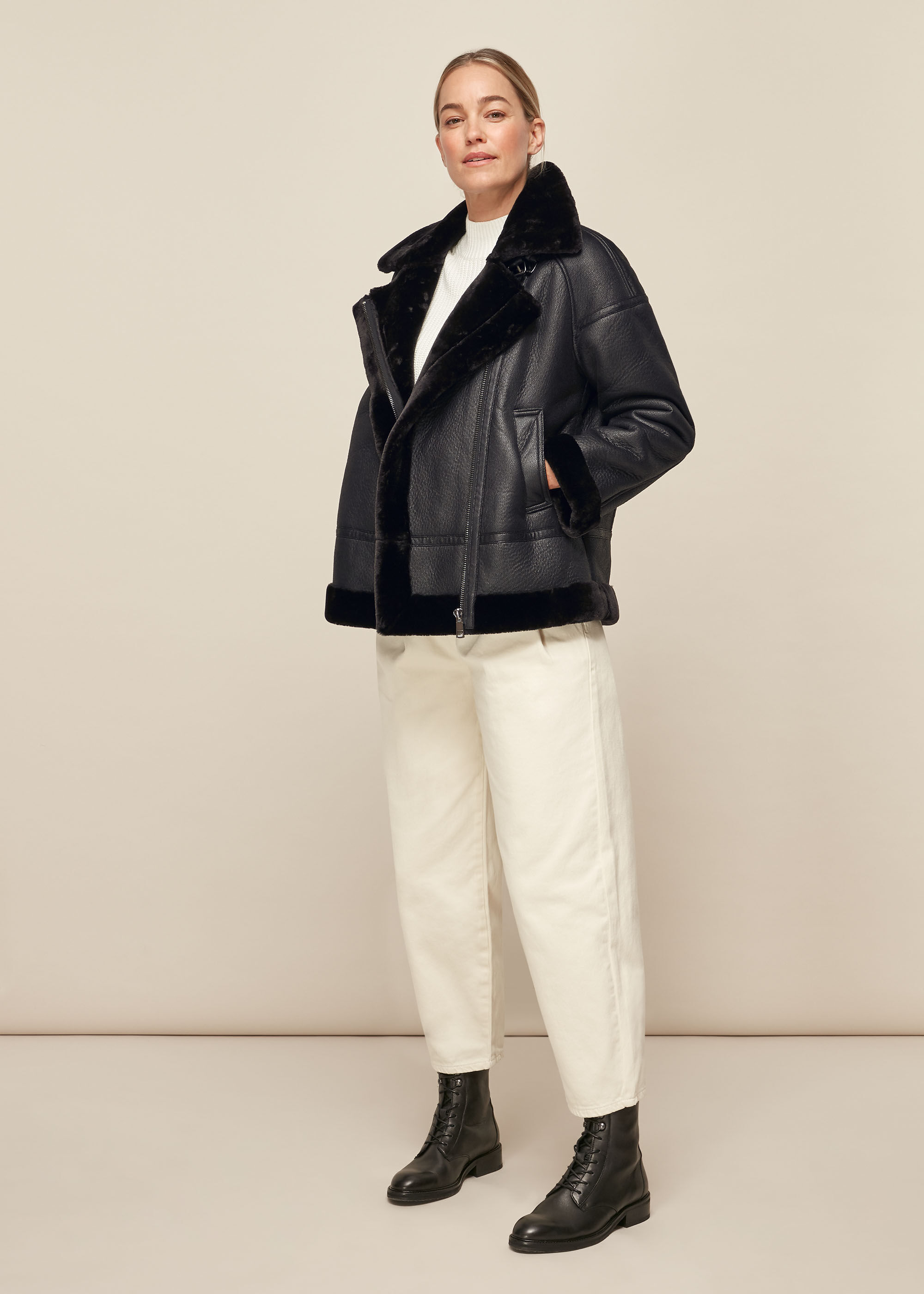 Faux on sale fur biker