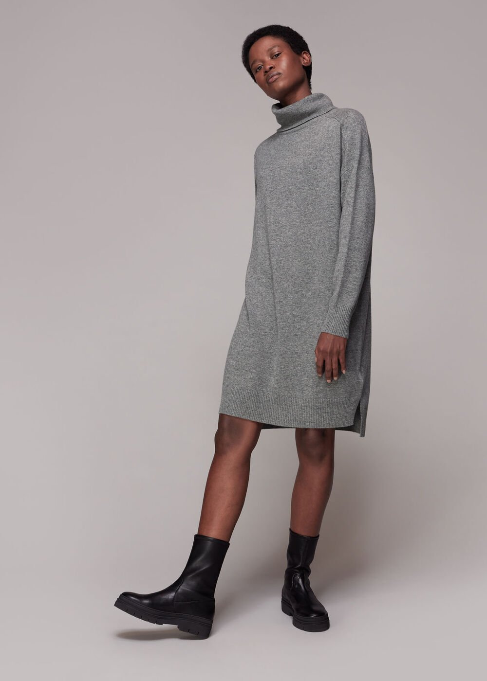 Cashmere Roll Neck Dress