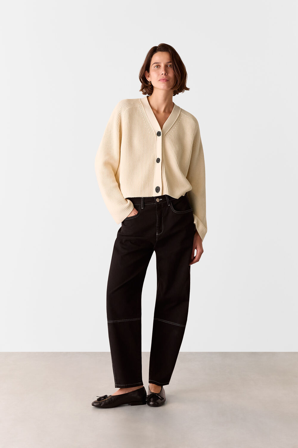 Ivory Nala Cotton Cardigan