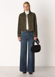 Suede Leather Studded Jacket