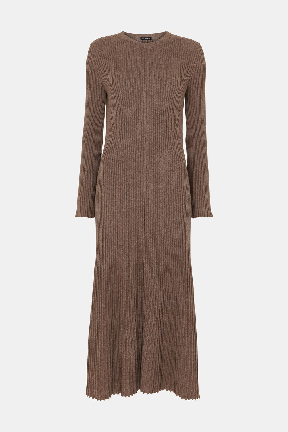 Taupe Willow Ribbed Sweater Dress