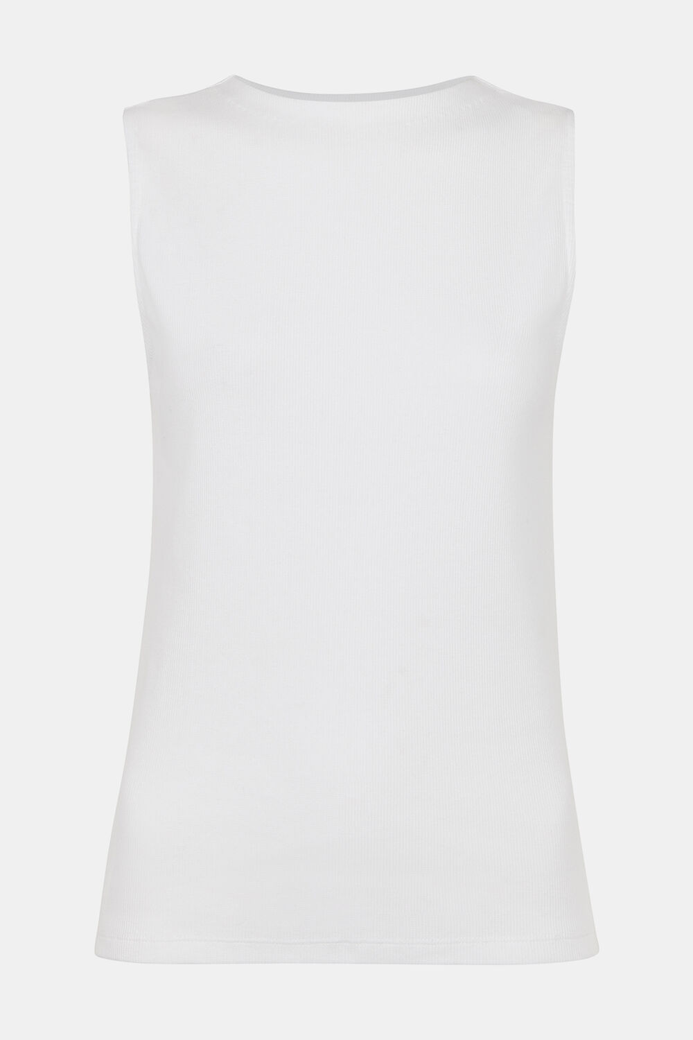 High Neck Rib Detail Tee