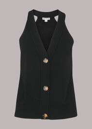 Knitted Button Through Vest