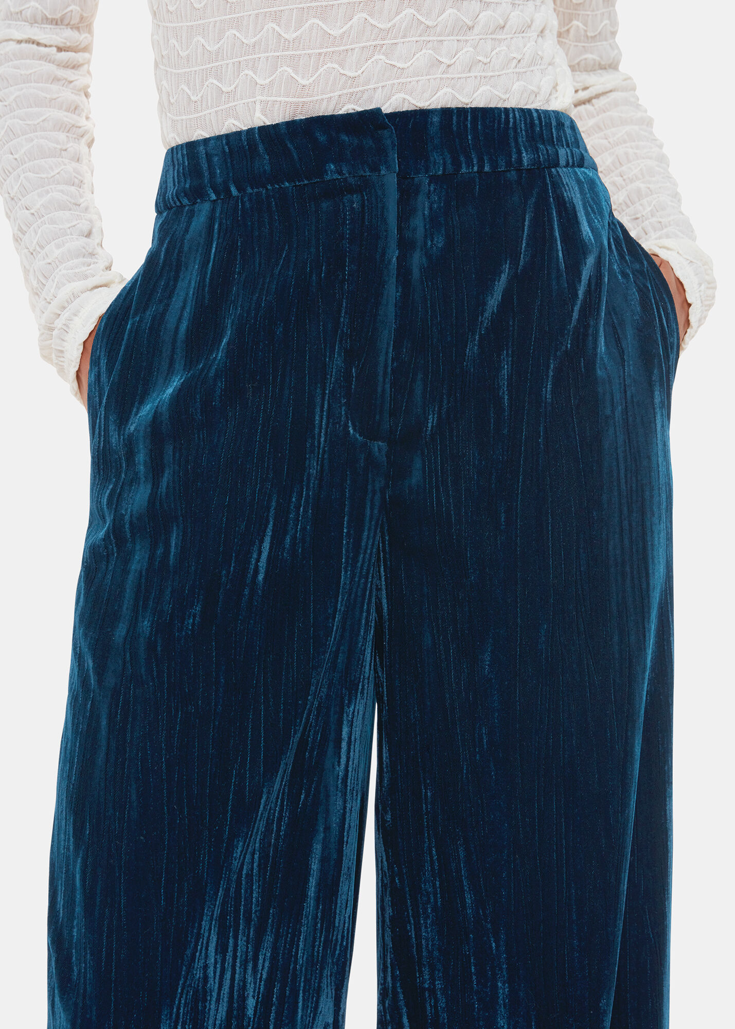 Crop Flare Velvet Trouser