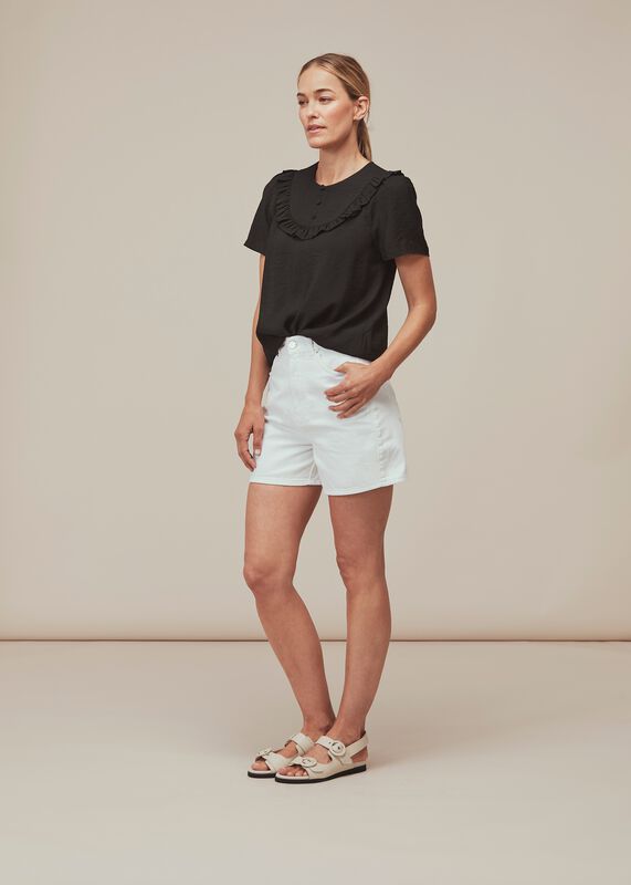 Black Amelia Stitch Detail Top