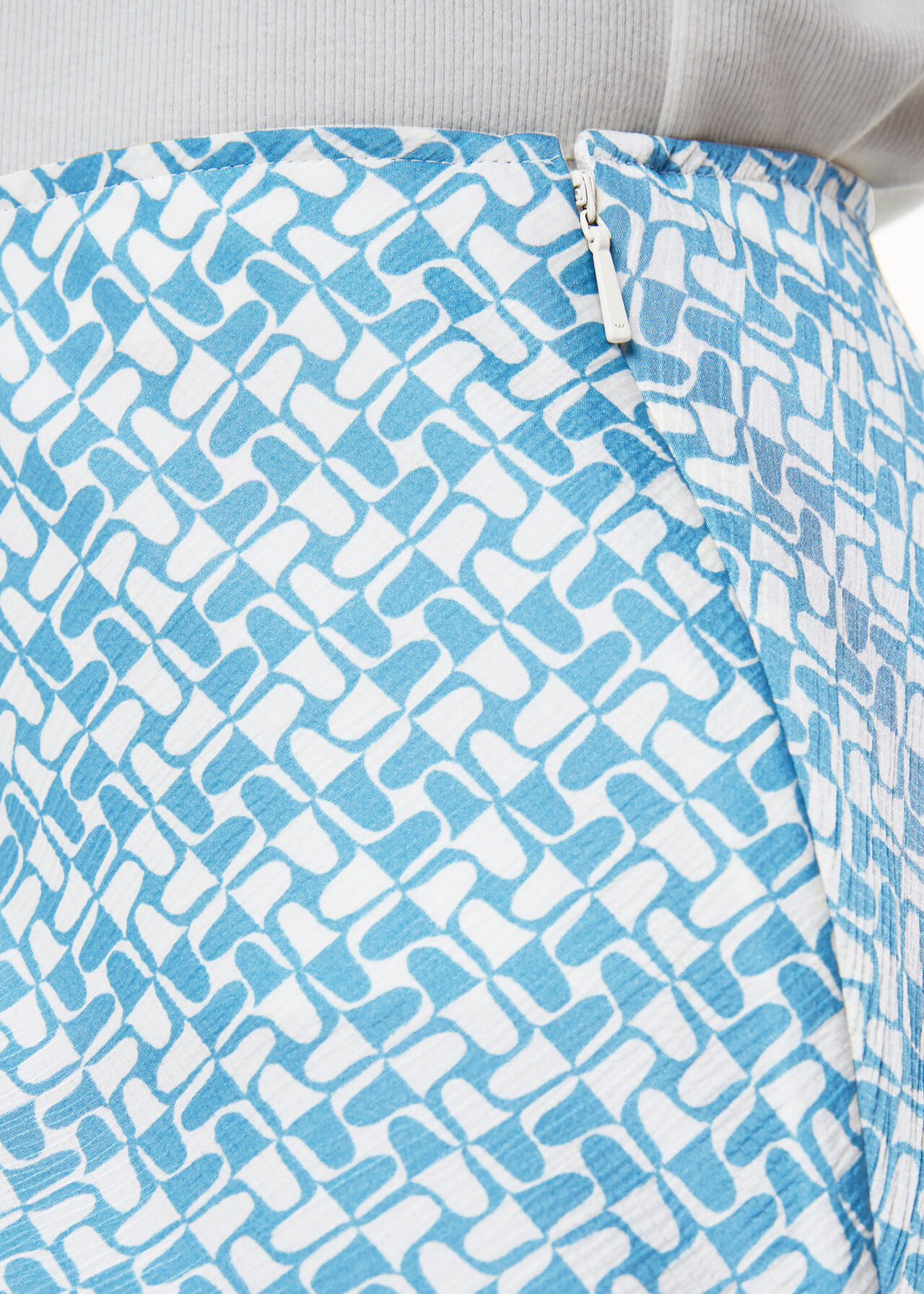Two Tone Tile Bias Cut Skirt