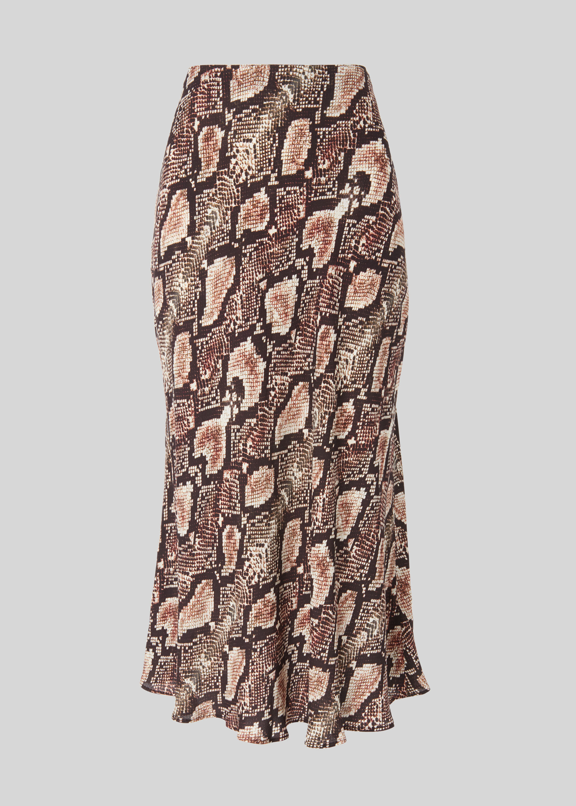 Snake print bias cut skirt discount