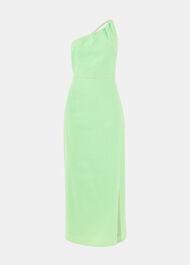 One Shoulder Linen Mix Dress