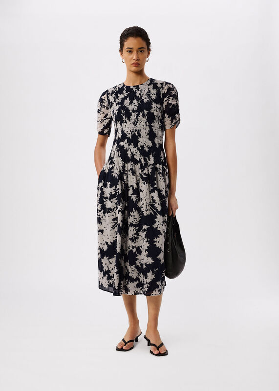 Navy Shadow Floral Avery Dress