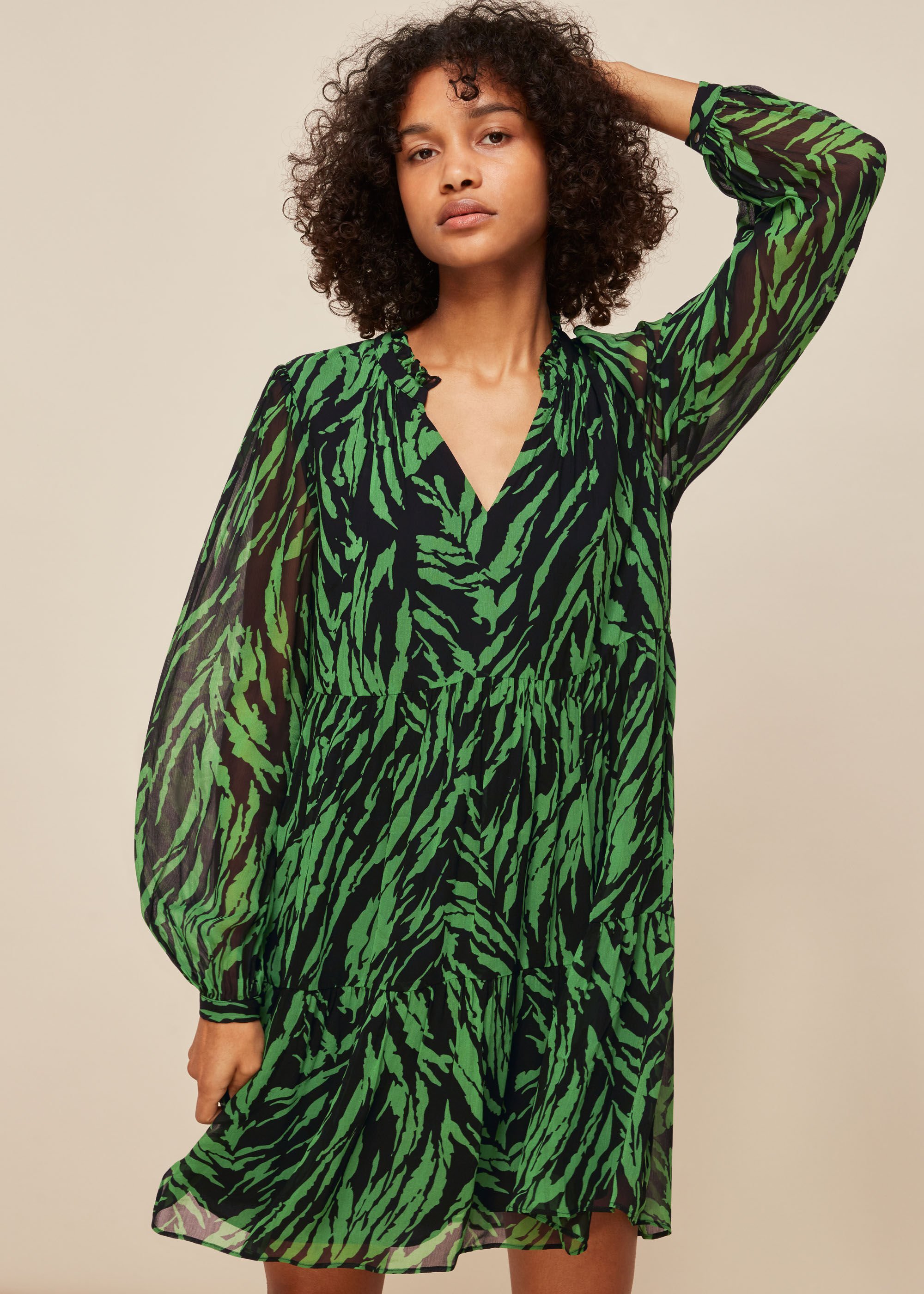 Whistles stripe sales wrap dress
