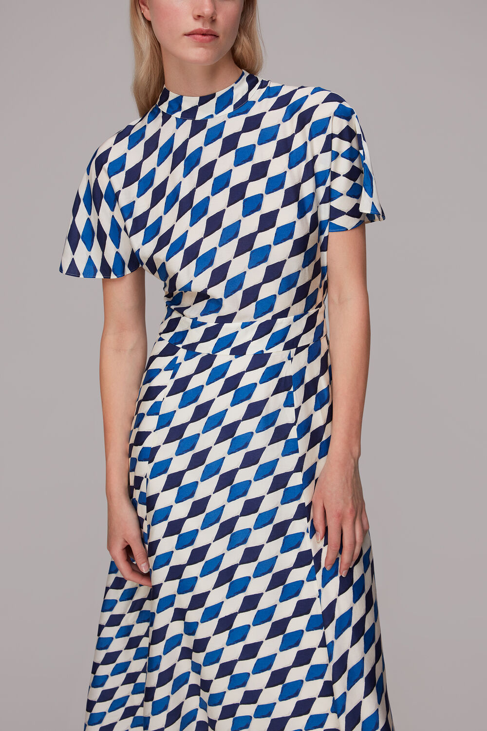 Pinched Diamond Midi Dress
