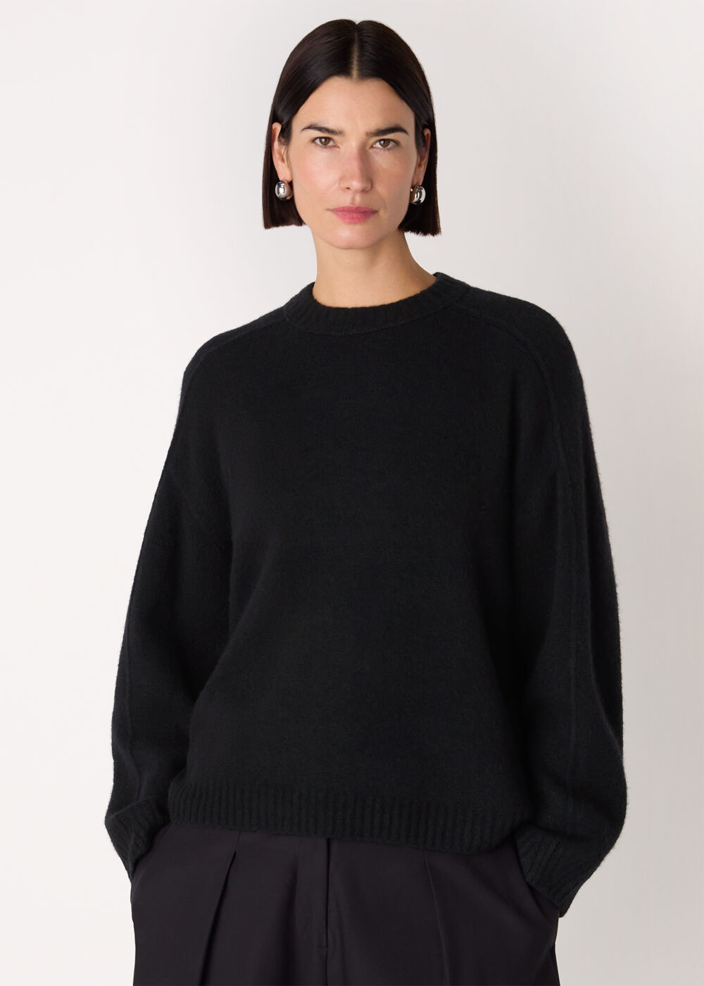 Wool Mix Seam Detail Knit