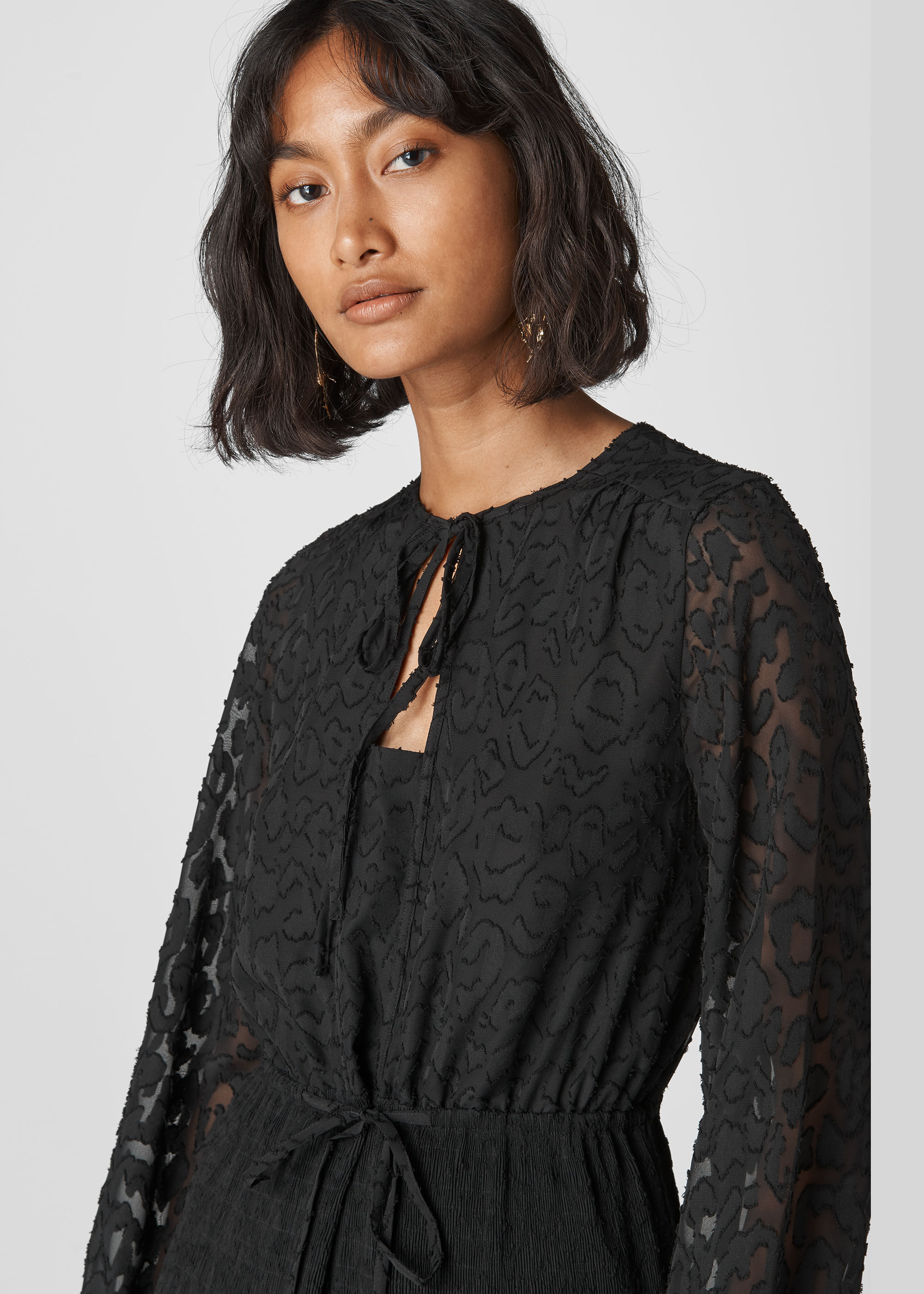 Nicolette Animal Devore Dress