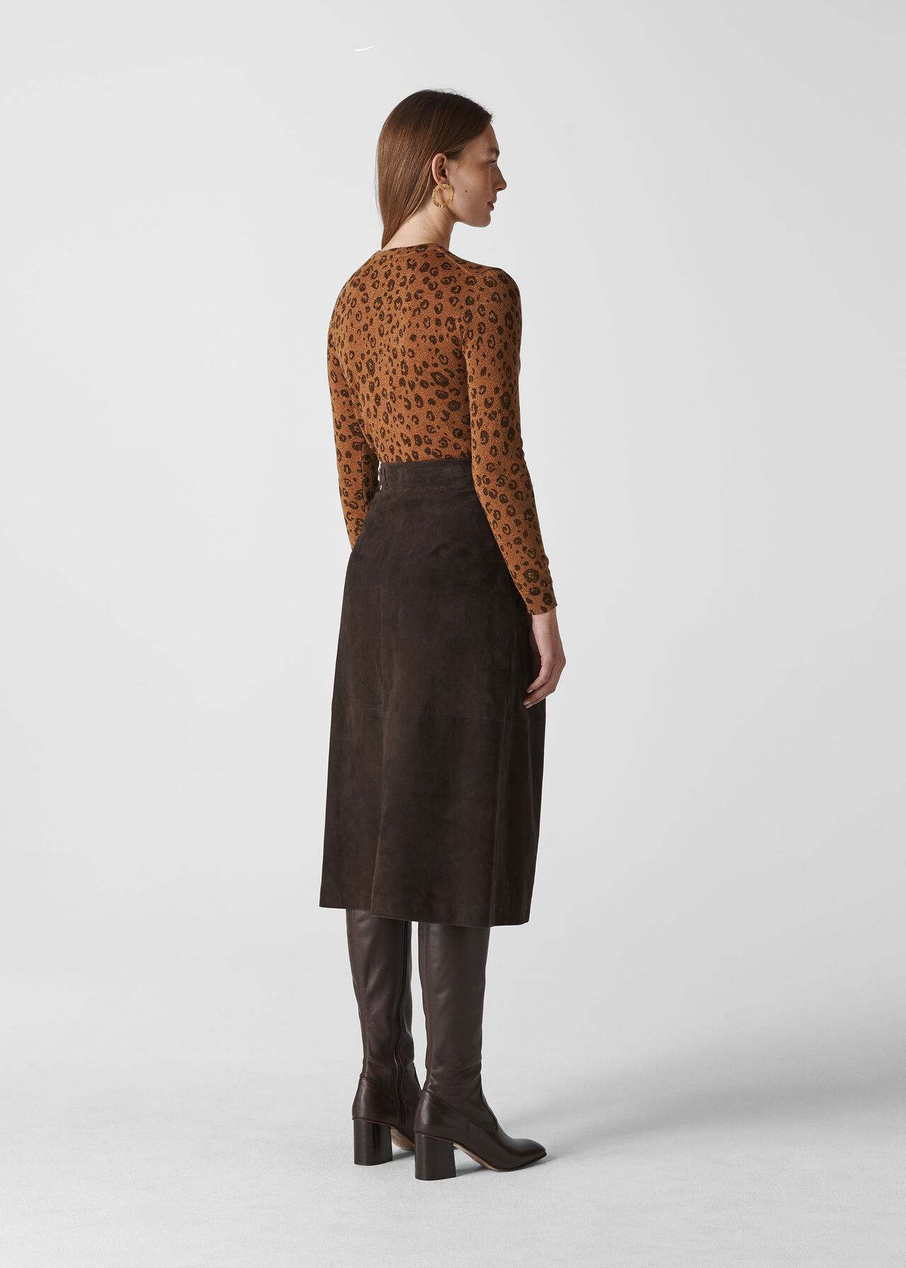 Brown/Multi Cheetah Printed Sparkle Knit | WHISTLES