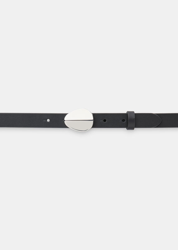 Black Oval Buckle Belt