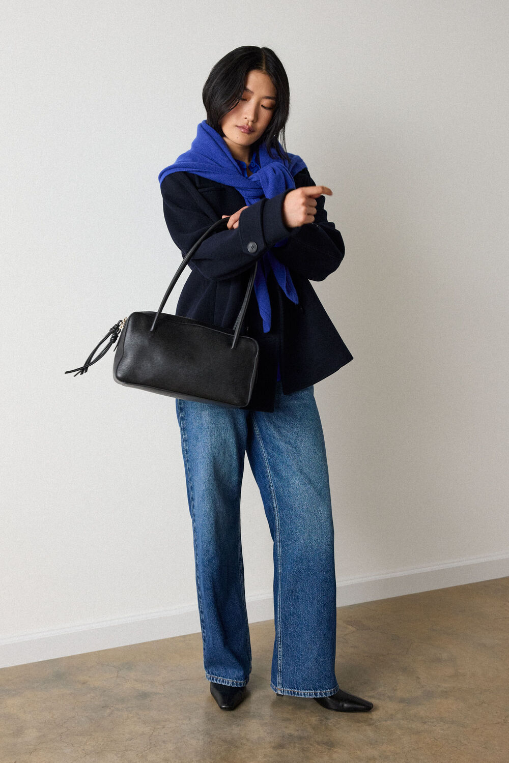 Navy Double Breasted Pea Coat