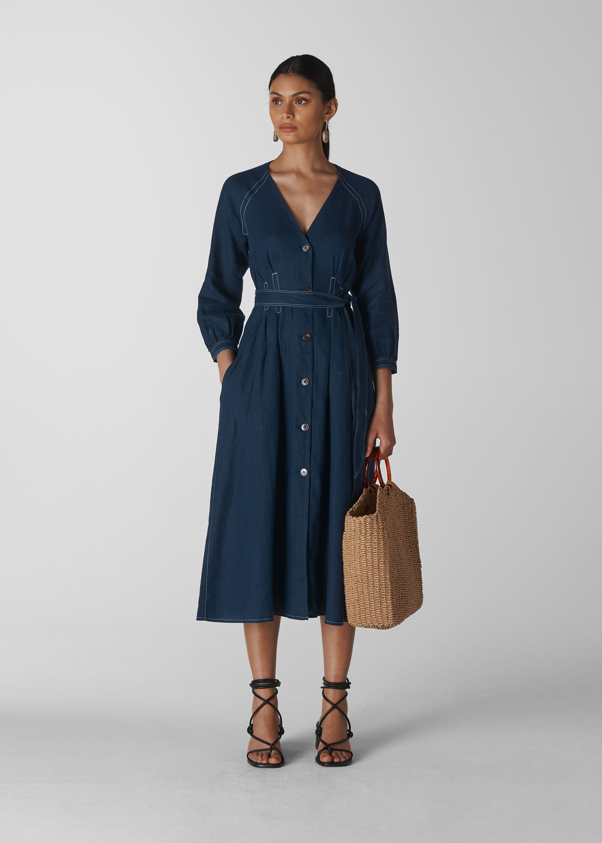 whistles linen dress