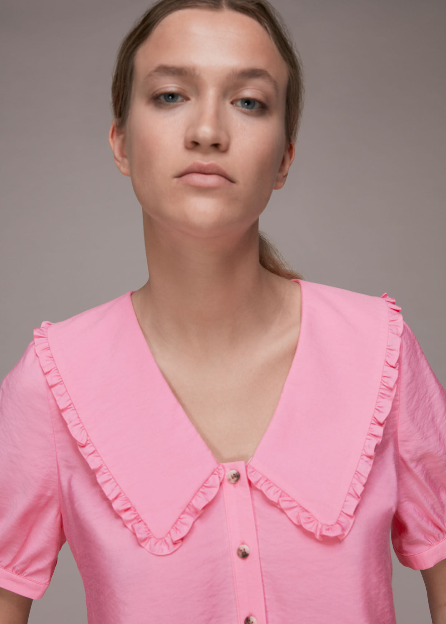 Pink Perrie Collar Top | WHISTLES