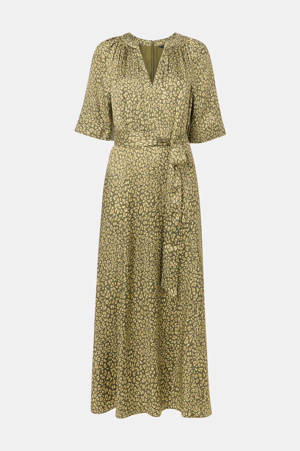 Petite Leopard Viscose Midi Dress