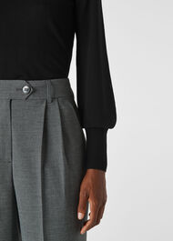 Fine Merino Scoop Neck Knit Black