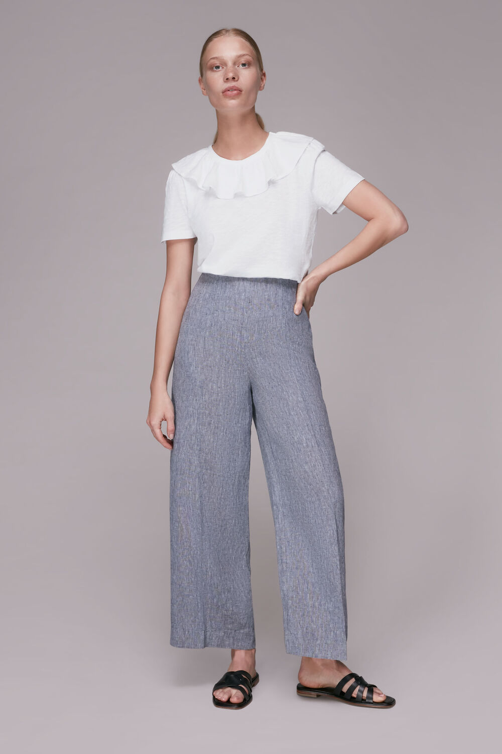 Frill Neck Collar Tee