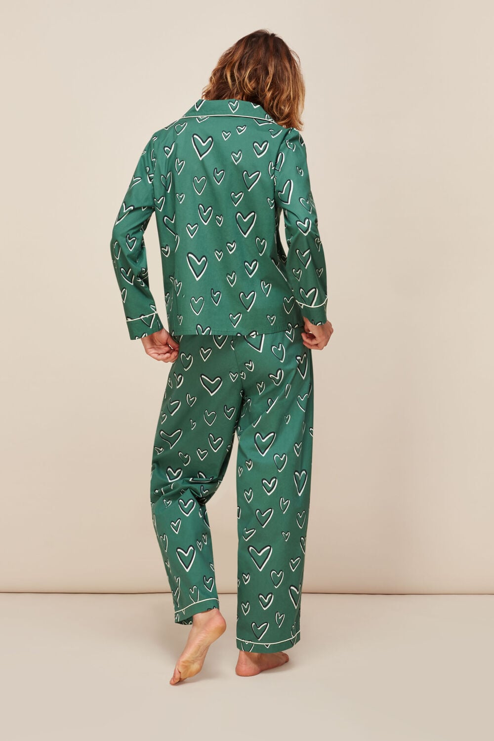 Heart Print Cotton Pyjama Set