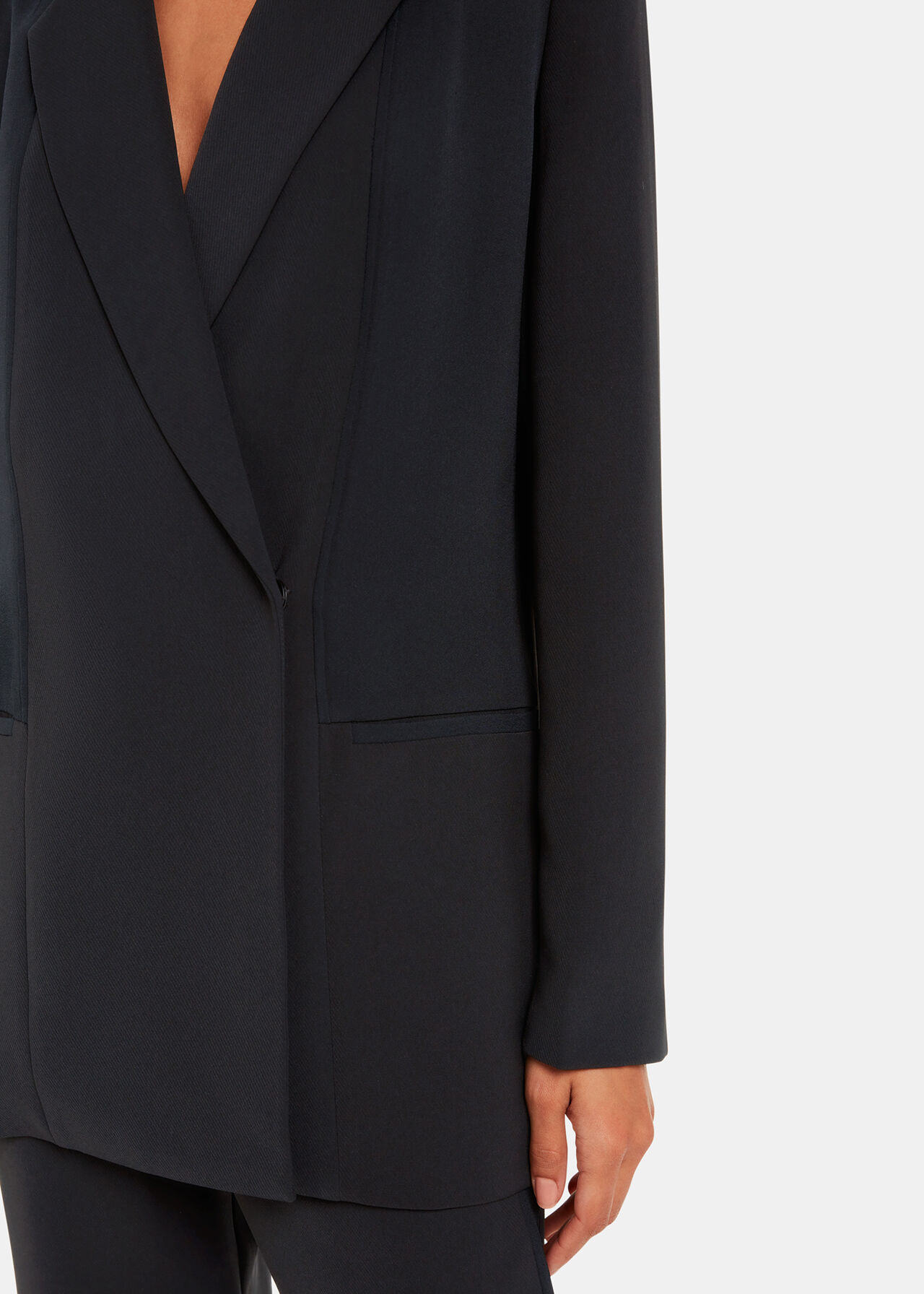 Jade Crepe Tux Blazer