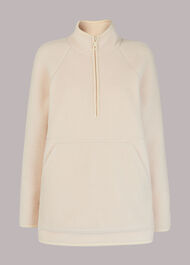 Sporty Zip Front Fleece Jacket