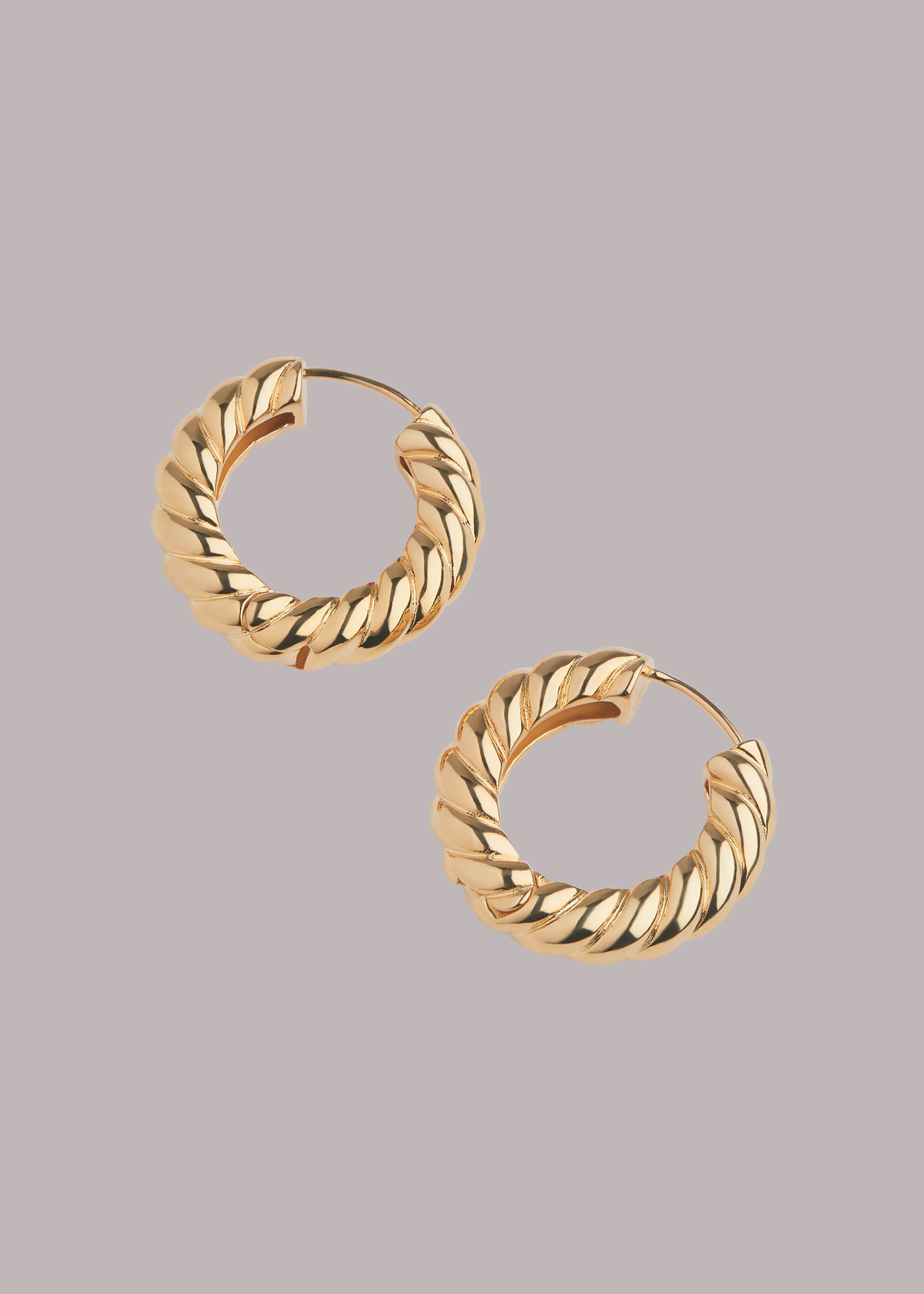 Gold Large Twisted Hoop