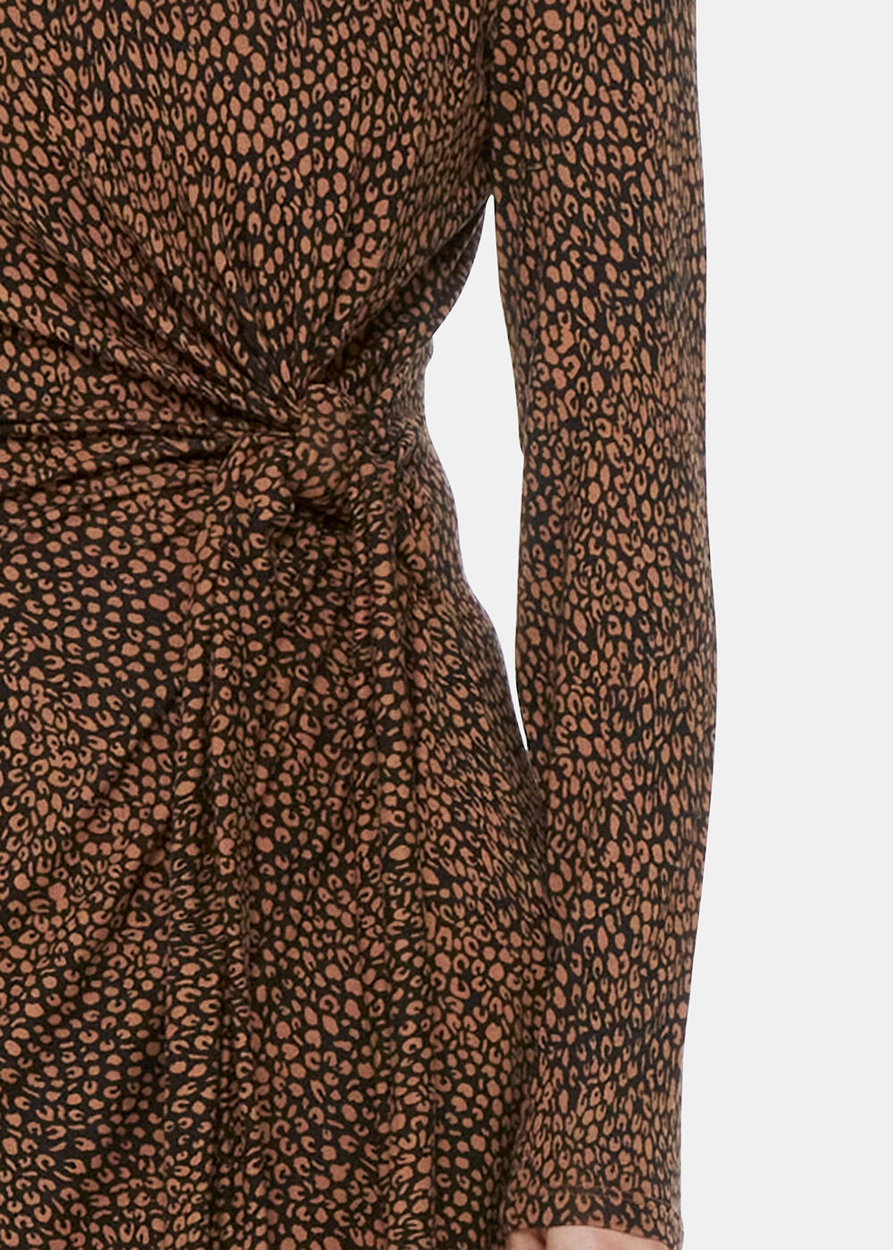 Petite Coffee Bean Tie Jersey Dress