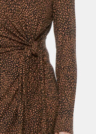 Petite Coffee Bean Tie Jersey Dress