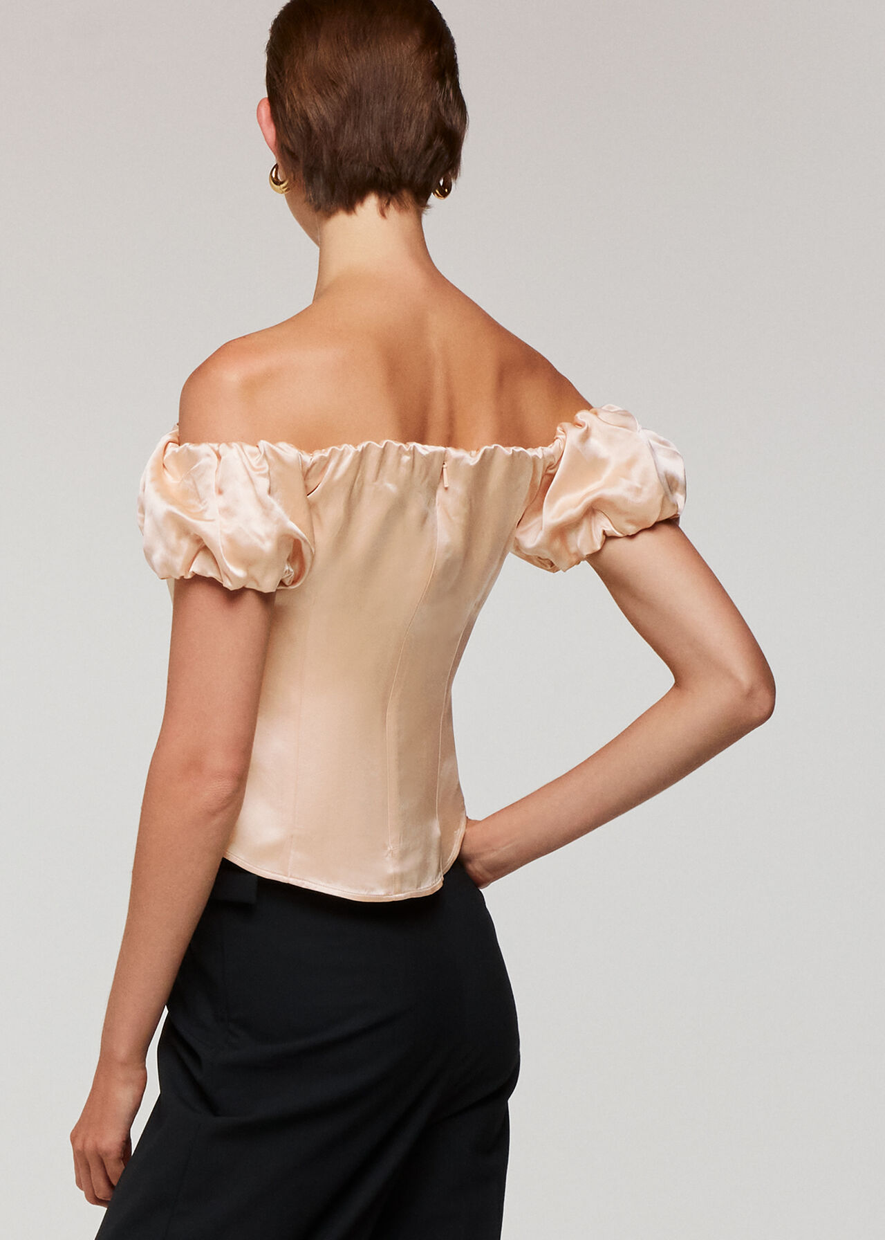 Julia Bardot Frill Sleeve Top